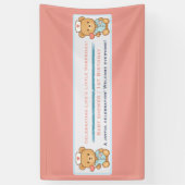 Verpleegster Teddy Beer Feestbanner Spandoek (Verticaal)