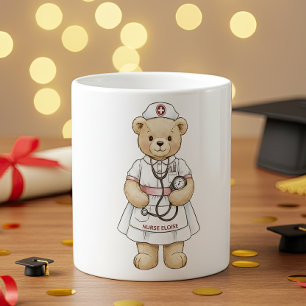 Verpleegster Teddy Beer Mok – Op Maat Gemaakte Naa