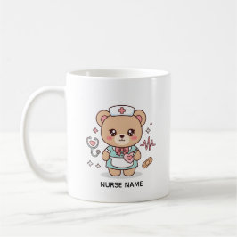 Verpleegster Teddy Beer – Op maat gemaakte cadeau Koffiemok
