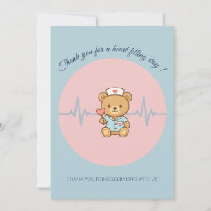 Verpleegster Teddybeer Bedankkaart