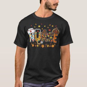 Verpleegster Thanksgiving Fall Gezondheidswerker K T-shirt