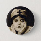 verpleegster theda bara grappig ronde button 5,7 cm (Voorkant)