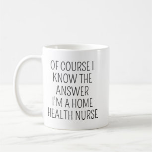 Verpleegster thuis koffiemok/Funny Nurse cadeau/Ve Koffiemok