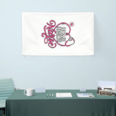 Verpleegster thuis roze stethoscoop shirt ontwerp_ spandoek (Beurs)