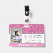 Verpleegster Thuiszorghulp Foto Badge (Voorzijde met clip)