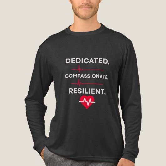 Verpleegster Tri-Blend Shirt (Voorkant volledig)