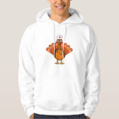 Verpleegster Turkije Grappige Thanksgiving Feest D Hoodie (Voorkant)