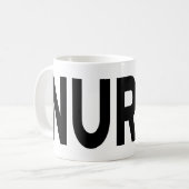 VERPLEEGSTER typografie trots beroep cadeau Koffiemok (Voorkant links)
