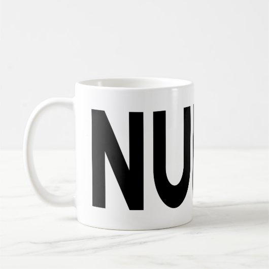 VERPLEEGSTER typografie trots beroep cadeau Koffiemok (Links)