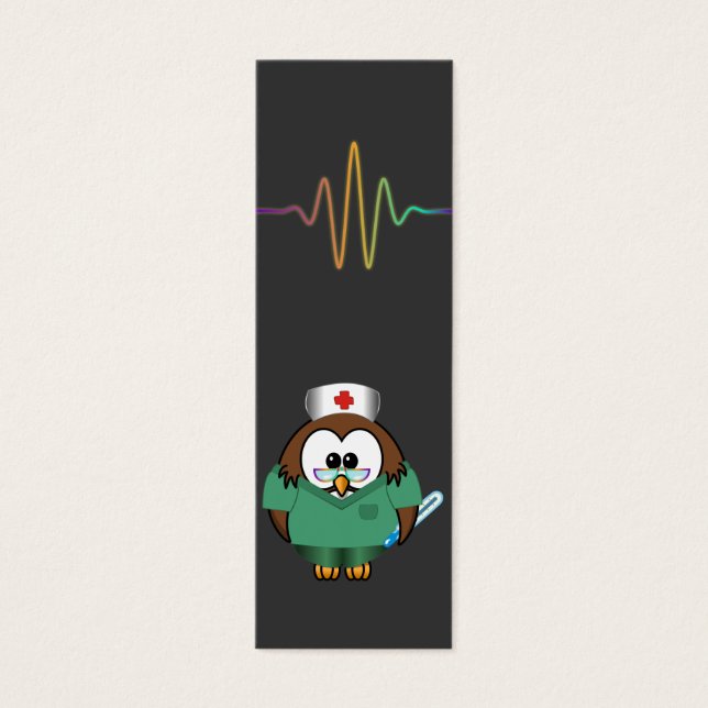 verpleegster uil mini visitekaartjes (Voorkant)