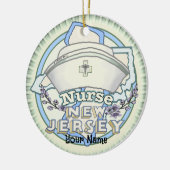 verpleegster uit New Jersey Keramisch Ornament (Links)