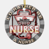 verpleegster uit Ohio Keramisch Ornament (Voorkant)