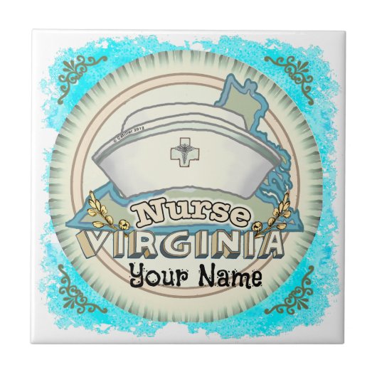 Verpleegster uit Virginia Tegeltje (Voorkant)