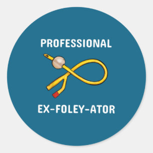 Verpleegster Urologie Team Katheter Grap Ronde Sticker