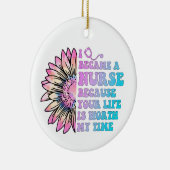 Verpleegster Uw leven is mijn tijd waard Keramisch Ornament (Rechts)