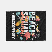 Verpleegster Vakantie Strand Groep Fleece Deken (Voorkant (Horizontaal))