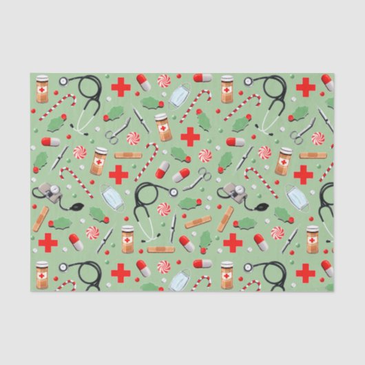 Verpleegster Vakantie Tissuepapier (Voorkant)