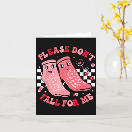 Verpleegster Valentijnsdag Niet-slippe Sokken Alsj Kaart (Gele Bloem)