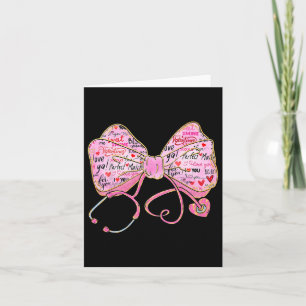 Verpleegster Valentine Coquette Stethoscoop Boog V Kaart