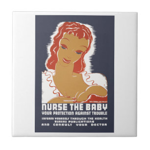 Verpleegster van de Baby Tegeltje