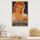 Verpleegster van de Baby WPA-videokaart Poster (Keuken)