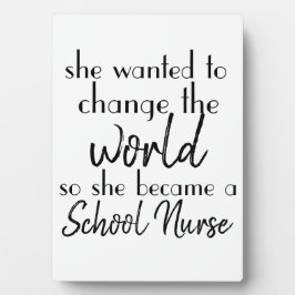 Verpleegster verandert de wereld; één student per  fotoplaat