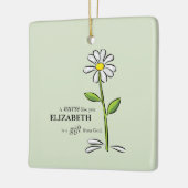 Verpleegster Verjaardag Religious Green Daisy Gepe Keramisch Ornament (Links)