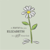 Verpleegster Verjaardag Religious Green Daisy Gepe Sticker (Voorkant)