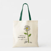 Verpleegster Verjaardag Religious Green Daisy Gepe Tote Bag (Achterkant)