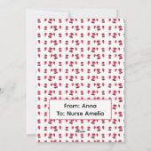 Verpleegster Verpleegkundige is een werk van hart  Feestdagenkaart (Achterkant)