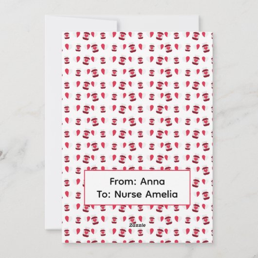 Verpleegster Verpleegkundige is een werk van hart  Feestdagenkaart (Achterkant)