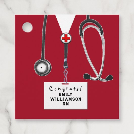 Verpleegster Verpleegkundige School Afstuderen Bedankjes Labels (Voorkant)