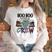 Verpleegster Verpleegster Halloween Boo Crew Ghost T-shirt