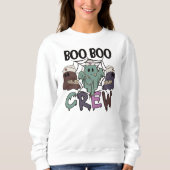 Verpleegster Verpleegster Halloween Boo Crew Ghost Trui (Voorkant)