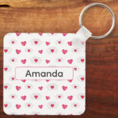 Verpleegster Verpleegster Valentijnsdag Roze Hart Sleutelhanger (Achterkant)