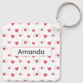 Verpleegster Verpleegster Valentijnsdag Roze Hart Sleutelhanger (Achterkant)