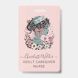 Verpleegster verzorgster Blush Roze Badge