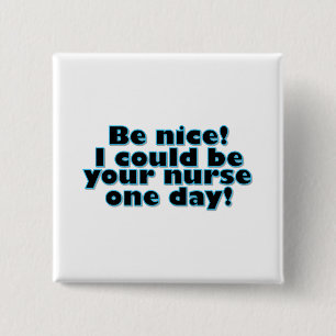 Verpleegster Vierkante Button 5,1 Cm