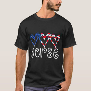 Verpleegster Vlag Hartjes Verpleegster 4 juli Mann T-shirt