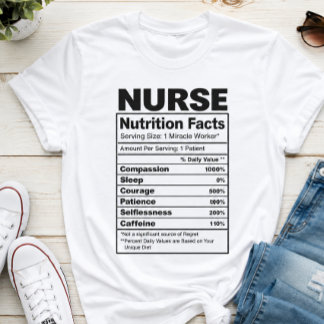Verpleegster Voedingsfeiten – Grappig Verpleegster T-shirt