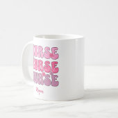 Verpleegster Volksgezondheid Groovy Koffiemok (Voorkant links)