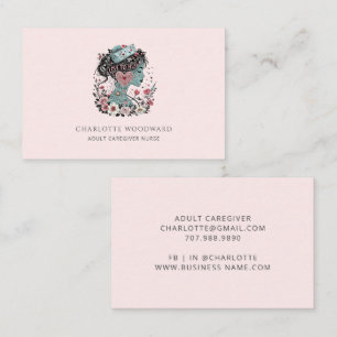 Verpleegster Volwassene Verzorger Blush Roze Visitekaartje