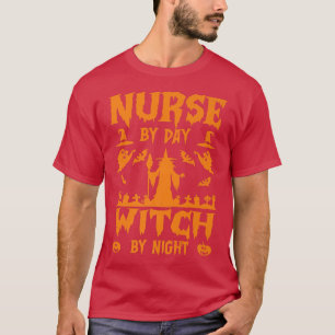 Verpleegster voor dag-getuige door nacht Funny Hal T-shirt