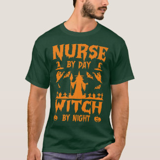 Verpleegster voor dag-getuige door nacht Funny Hal T-shirt