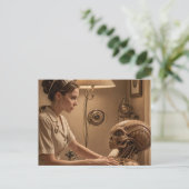 Verpleegster voor een alien briefkaart (Staand voorkant)