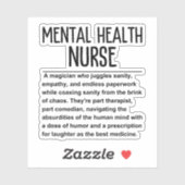 Verpleegster voor geestelijke gezondheid sticker (Vel)