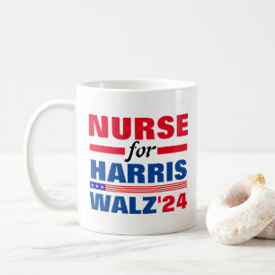 Verpleegster voor Harris Walz Red Blue Koffiemok