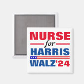 Verpleegster voor Harris Walz Red Blue Magneet (Voorkant / Achterkant)