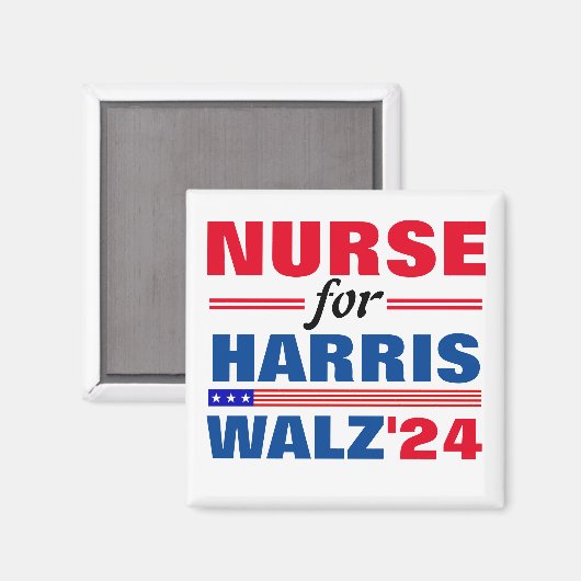 Verpleegster voor Harris Walz Red Blue Magneet (Voorkant / Achterkant)