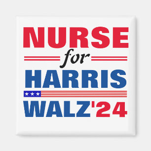 Verpleegster voor Harris Walz Red Blue Magneet